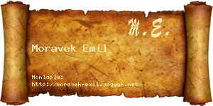 Moravek Emil névjegykártya